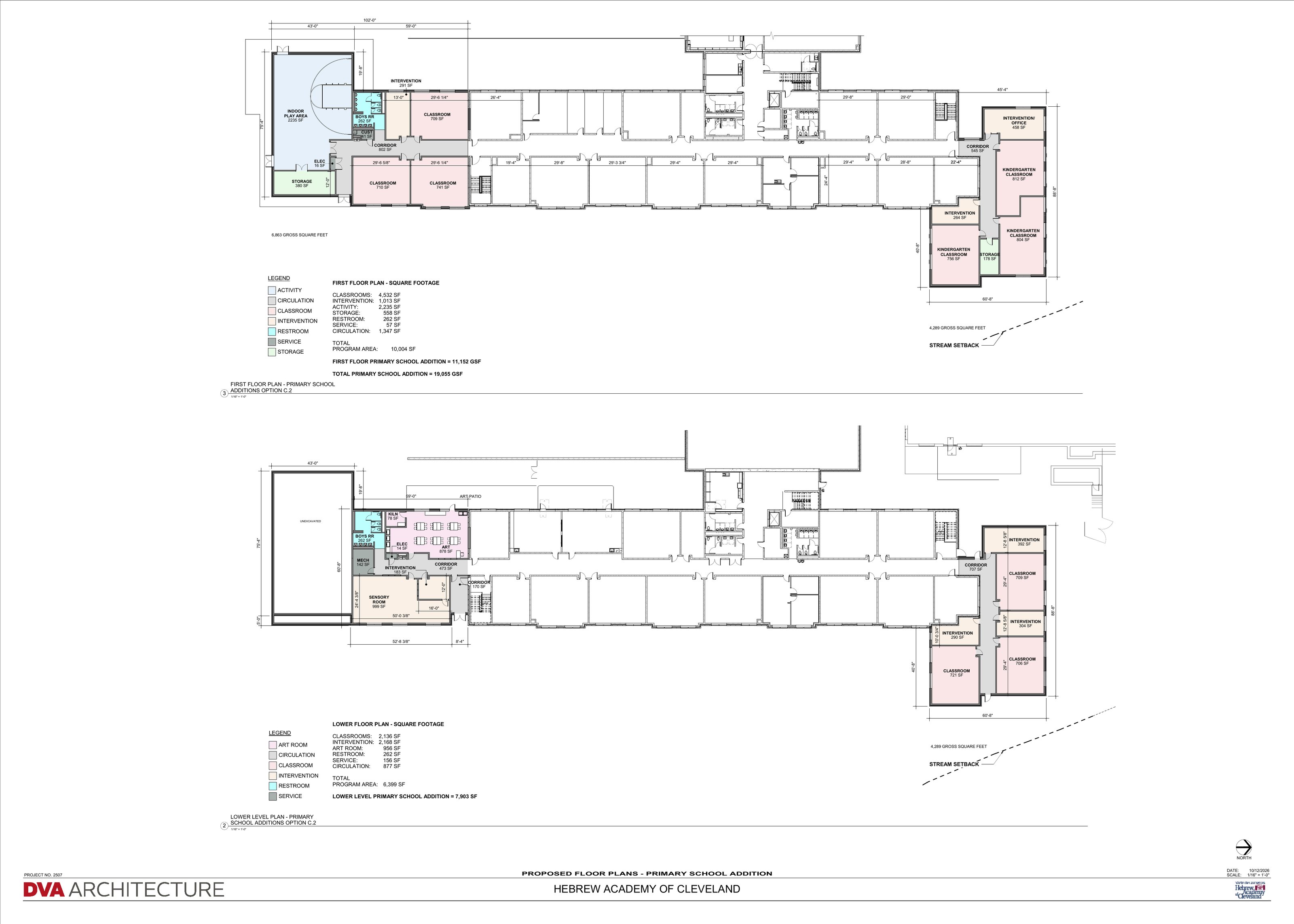Proposed floor plans of the Primary School Addition